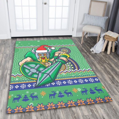 Canberra Raiders Area Rug - Australia Ugly Xmas With Aboriginal Patterns For Die Hard Fans Canberra Raiders Area Rug - Australia Ugly Xmas With Aboriginal Patterns For Die Hard Fans