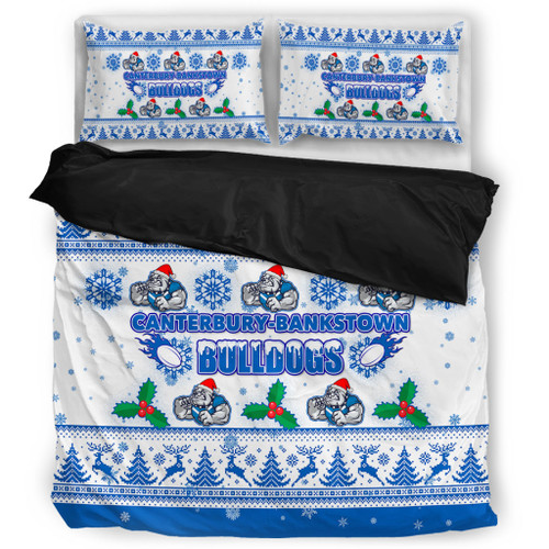 Canterbury-Bankstown Bulldogs Christmas Bedding Set - Canterbury-Bankstown Bulldogs Special Ugly Christmas Bedding Set Canterbury-Bankstown Bulldogs Christmas Bedding Set - Canterbury-Bankstown Bulldogs Special Ugly Christmas Bedding Set