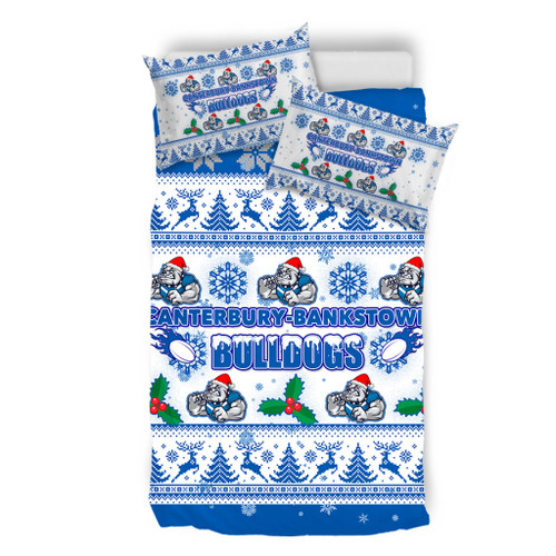 Canterbury-Bankstown Bulldogs Christmas Bedding Set - Canterbury-Bankstown Bulldogs Special Ugly Christmas Bedding Set Canterbury-Bankstown Bulldogs Christmas Bedding Set - Canterbury-Bankstown Bulldogs Special Ugly Christmas Bedding Set
