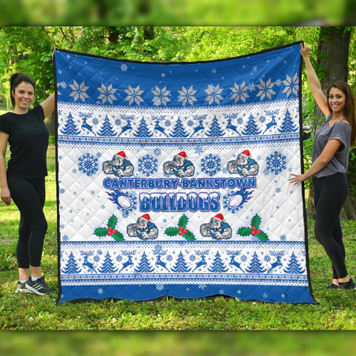 Canterbury-Bankstown Bulldogs Christmas Quilt - Canterbury-Bankstown Bulldogs Special Ugly Christmas Quilt Canterbury-Bankstown Bulldogs Christmas Quilt - Canterbury-Bankstown Bulldogs Special Ugly Christmas Quilt