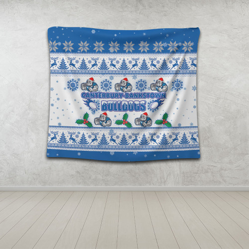 Canterbury-Bankstown Bulldogs Christmas Tapestry - Canterbury-Bankstown Bulldogs Special Ugly Christmas Tapestry Canterbury-Bankstown Bulldogs Christmas Tapestry - Canterbury-Bankstown Bulldogs Special Ugly Christmas Tapestry