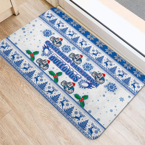 Canterbury-Bankstown Bulldogs Christmas Door Mat - Canterbury-Bankstown Bulldogs Special Ugly Christmas Door Mat Canterbury-Bankstown Bulldogs Christmas Door Mat - Canterbury-Bankstown Bulldogs Special Ugly Christmas Door Mat