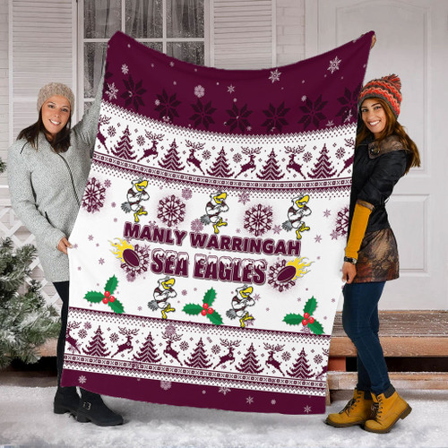 Manly Warringah Sea Eagles Christmas Blanket - Manly Warringah Sea Eagles Special Ugly Christmas Blanket Manly Warringah Sea Eagles Christmas Blanket - Manly Warringah Sea Eagles Special Ugly Christmas Blanket