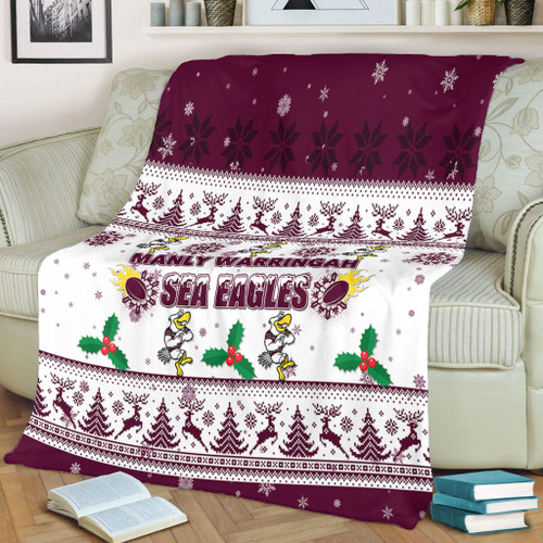 Manly Warringah Sea Eagles Christmas Blanket - Manly Warringah Sea Eagles Special Ugly Christmas Blanket Manly Warringah Sea Eagles Christmas Blanket - Manly Warringah Sea Eagles Special Ugly Christmas Blanket