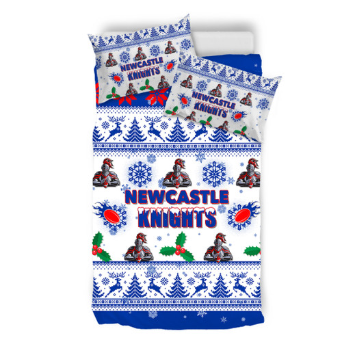Newcastle Knights Christmas Bedding Set - Newcastle Knights Special Ugly Christmas Bedding Set Newcastle Knights Christmas Bedding Set - Newcastle Knights Special Ugly Christmas Bedding Set