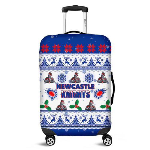 Newcastle Knights Christmas Luggage Cover - Newcastle Knights Special Ugly Christmas Luggage Cover Newcastle Knights Christmas Luggage Cover - Newcastle Knights Special Ugly Christmas Luggage Cover