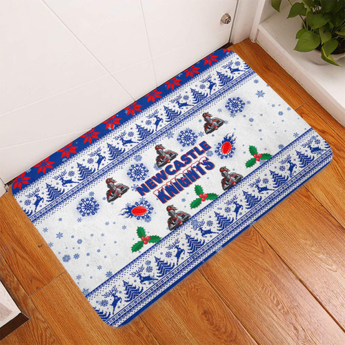 Newcastle Knights Christmas Door Mat - Newcastle Knights Special Ugly Christmas Door Mat Newcastle Knights Christmas Door Mat - Newcastle Knights Special Ugly Christmas Door Mat