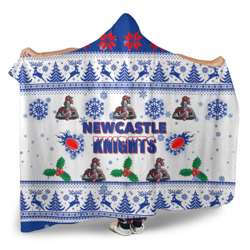 Newcastle Knights Christmas Hooded Blanket - Newcastle Knights Special Ugly Christmas Hooded Blanket Newcastle Knights Christmas Hooded Blanket - Newcastle Knights Special Ugly Christmas Hooded Blanket