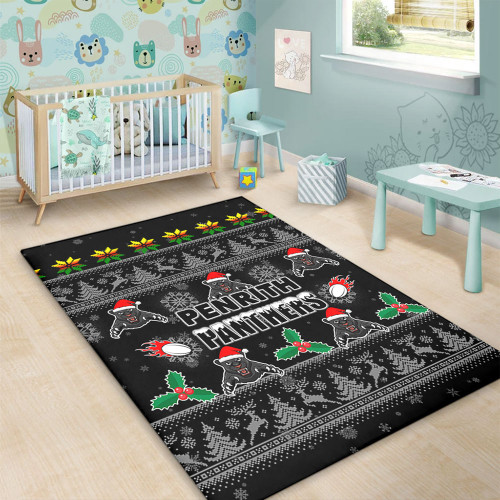 Penrith Panthers Christmas Area Rug - Penrith Panthers Special Ugly Christmas Area Rug Penrith Panthers Christmas Area Rug - Penrith Panthers Special Ugly Christmas Area Rug