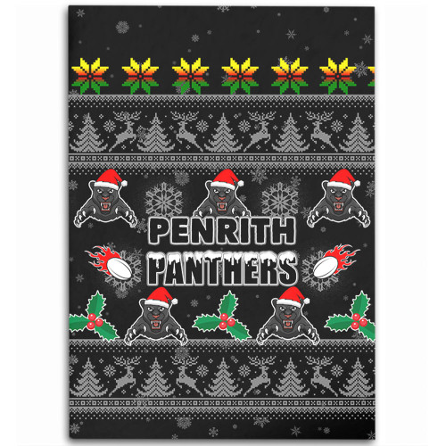 Penrith Panthers Christmas Area Rug - Penrith Panthers Special Ugly Christmas Area Rug Penrith Panthers Christmas Area Rug - Penrith Panthers Special Ugly Christmas Area Rug