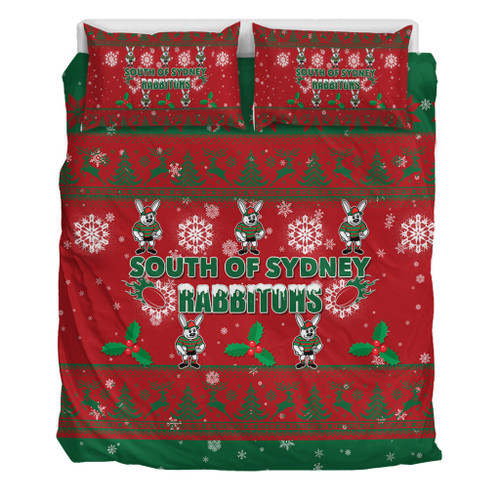 South Sydney Rabbitohs Bedding Set - South Sydney Rabbitohs Special Ugly Christmas Bedding Set South Sydney Rabbitohs Bedding Set - South Sydney Rabbitohs Special Ugly Christmas Bedding Set
