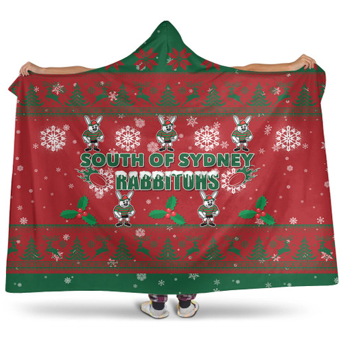 South Sydney Rabbitohs Hooded Blanket - South Sydney Rabbitohs Special Ugly Christmas Hooded Blanket South Sydney Rabbitohs Hooded Blanket - South Sydney Rabbitohs Special Ugly Christmas Hooded Blanket
