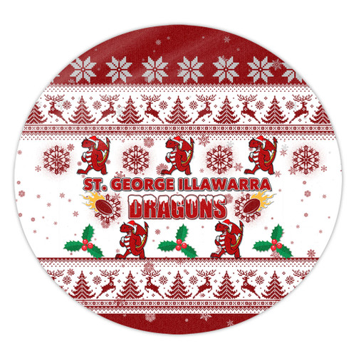 St. George Illawarra Dragons Christmas Round Rug - St. George Illawarra Dragons Special Ugly Christmas Round Rug St. George Illawarra Dragons Christmas Round Rug - St. George Illawarra Dragons Special Ugly Christmas Round Rug