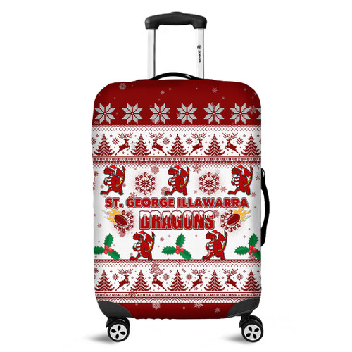 St. George Illawarra Dragons Christmas Luggage Cover - St. George Illawarra Dragons Special Ugly Christmas Luggage Cover St. George Illawarra Dragons Christmas Luggage Cover - St. George Illawarra Dragons Special Ugly Christmas Luggage Cover
