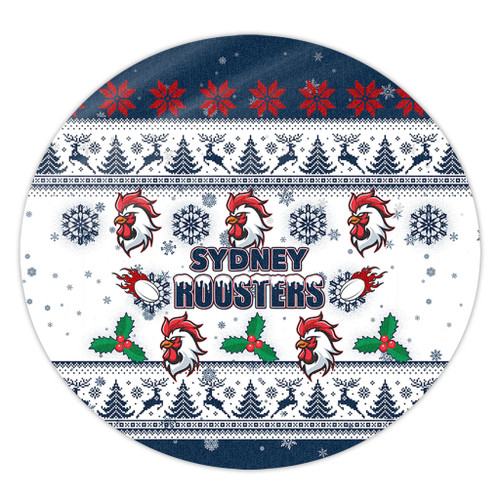 Sydney Roosters Christmas Round Rug - Sydney Roosters Special Ugly Christmas Round Rug Sydney Roosters Christmas Round Rug - Sydney Roosters Special Ugly Christmas Round Rug