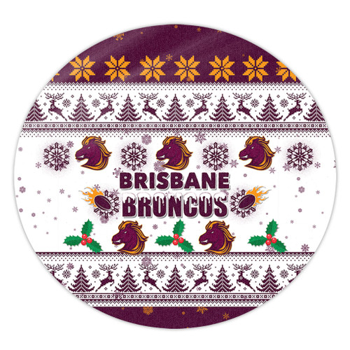 Brisbane Broncos Christmas Round Rug - Brisbane Broncos Special Ugly Christmas Round Rug Brisbane Broncos Christmas Round Rug - Brisbane Broncos Special Ugly Christmas Round Rug