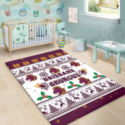 Brisbane Broncos Christmas Area Rug - Brisbane Broncos Special Ugly Christmas Area Rug Brisbane Broncos Christmas Area Rug - Brisbane Broncos Special Ugly Christmas Area Rug