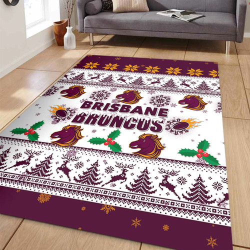 Brisbane Broncos Christmas Area Rug - Brisbane Broncos Special Ugly Christmas Area Rug Brisbane Broncos Christmas Area Rug - Brisbane Broncos Special Ugly Christmas Area Rug