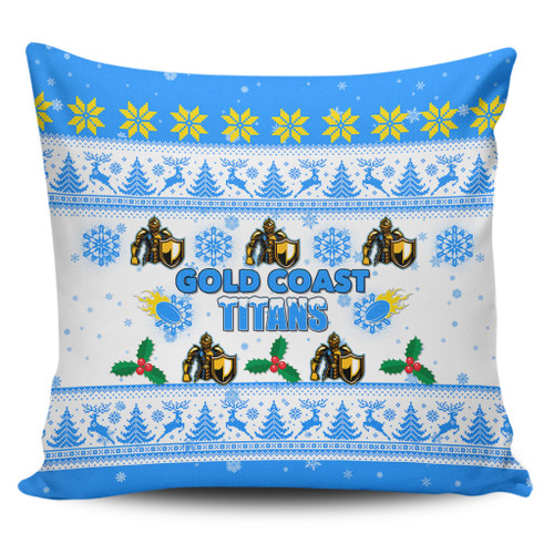 Gold Coast Titans Christmas Pillow Covers - Gold Coast Titans Special Ugly Christmas Pillow Covers Gold Coast Titans Christmas Pillow Covers - Gold Coast Titans Special Ugly Christmas Pillow Covers