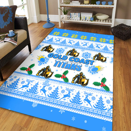 Gold Coast Titans Christmas Area Rug - Gold Coast Titans Special Ugly Christmas Area Rug Gold Coast Titans Christmas Area Rug - Gold Coast Titans Special Ugly Christmas Area Rug