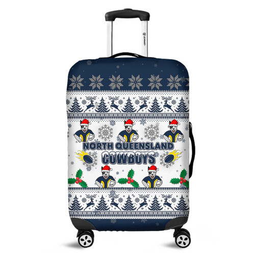 North Queensland Cowboys Christmas Luggage Cover - North Queensland Cowboys Special Ugly Christmas Luggage Cover North Queensland Cowboys Christmas Luggage Cover - North Queensland Cowboys Special Ugly Christmas Luggage Cover
