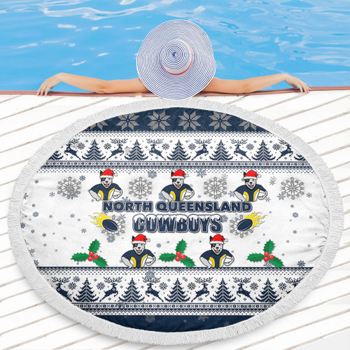 North Queensland Cowboys Christmas Beach Blanket - North Queensland Cowboys Special Ugly Christmas Beach Blanket North Queensland Cowboys Christmas Beach Blanket - North Queensland Cowboys Special Ugly Christmas Beach Blanket