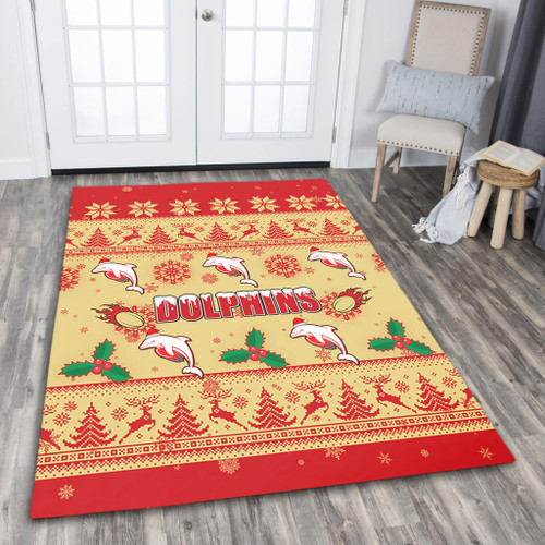 Redcliffe Dolphins Christmas Area Rug - Redcliffe Dolphins Dolphins Special Ugly Christmas Area Rug Redcliffe Dolphins Christmas Area Rug - Redcliffe Dolphins Dolphins Special Ugly Christmas Area Rug