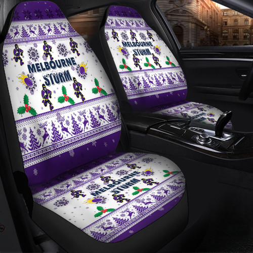 Melbourne Storm Christmas Car Seat Covers - Melbourne Storm Special Ugly Christmas Car Seat Covers Melbourne Storm Christmas Car Seat Covers - Melbourne Storm Special Ugly Christmas Car Seat Covers