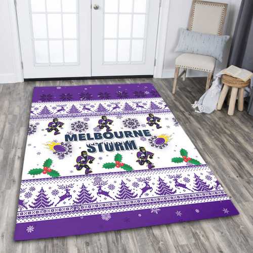 Melbourne Storm Christmas Area Rug - Melbourne Storm Special Ugly Christmas Area Rug Melbourne Storm Christmas Area Rug - Melbourne Storm Special Ugly Christmas Area Rug