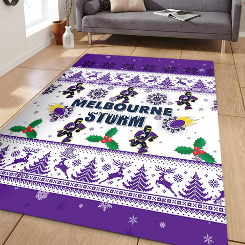 Melbourne Storm Christmas Area Rug - Melbourne Storm Special Ugly Christmas Area Rug Melbourne Storm Christmas Area Rug - Melbourne Storm Special Ugly Christmas Area Rug