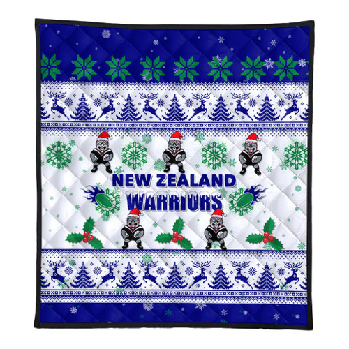 New Zealand Warriors Christmas Quilt - New Zealand Warriors Special Ugly Christmas Quilt
