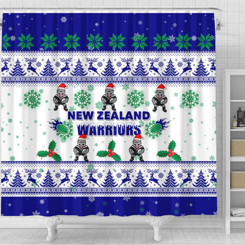 New Zealand Warriors Christmas Shower Curtain - New Zealand Warriors Special Ugly Christmas Shower Curtain New Zealand Warriors Christmas Shower Curtain - New Zealand Warriors Special Ugly Christmas Shower Curtain