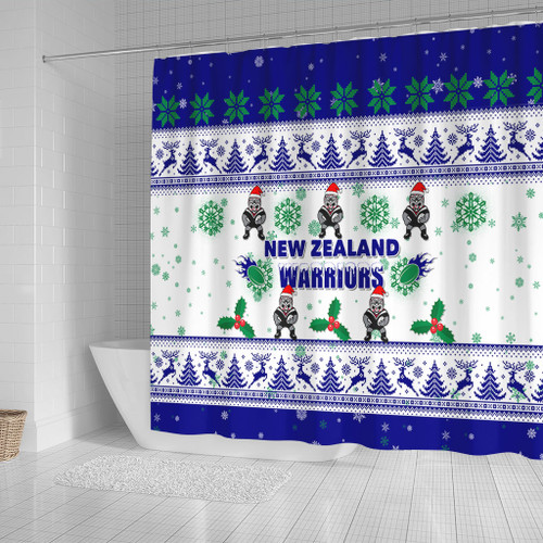 New Zealand Warriors Christmas Shower Curtain - New Zealand Warriors Special Ugly Christmas Shower Curtain New Zealand Warriors Christmas Shower Curtain - New Zealand Warriors Special Ugly Christmas Shower Curtain