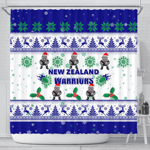 New Zealand Warriors Christmas Shower Curtain - New Zealand Warriors Special Ugly Christmas Shower Curtain New Zealand Warriors Christmas Shower Curtain - New Zealand Warriors Special Ugly Christmas Shower Curtain