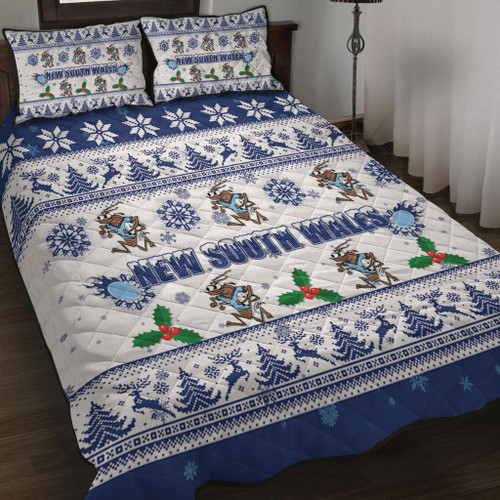 New South Wales Christmas Quilt Bed Set - New South Wales Special Ugly Christmas Quilt Bed Set New South Wales Christmas Quilt Bed Set - New South Wales Special Ugly Christmas Quilt Bed Set