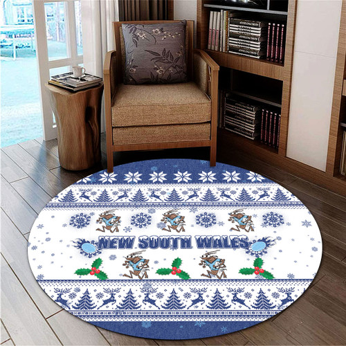 New South Wales Christmas Round Rug - New South Wales Special Ugly Christmas Round Rug New South Wales Christmas Round Rug - New South Wales Special Ugly Christmas Round Rug