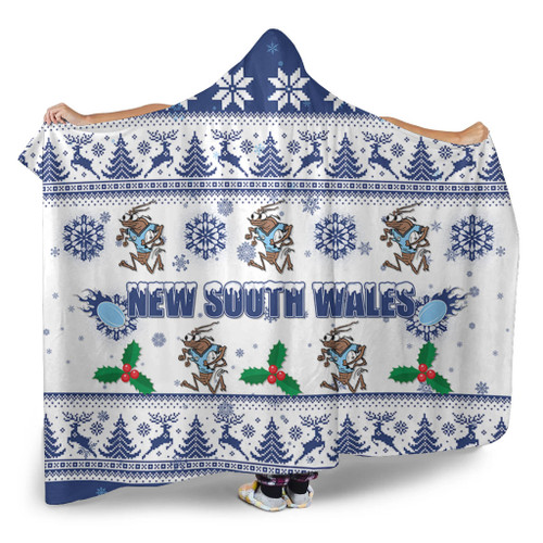 New South Wales Christmas Hooded Blanket - New South Wales Special Ugly Christmas Hooded Blanket New South Wales Christmas Hooded Blanket - New South Wales Special Ugly Christmas Hooded Blanket