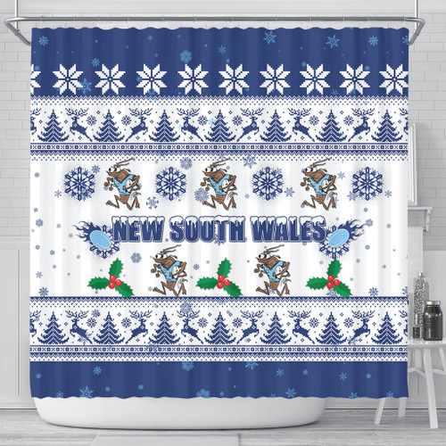 New South Wales Christmas Shower Curtain - New South Wales Special Ugly Christmas Shower Curtain New South Wales Christmas Shower Curtain - New South Wales Special Ugly Christmas Shower Curtain