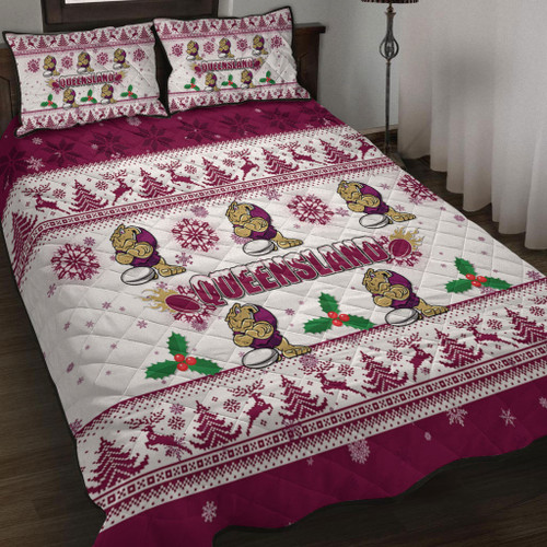 Queensland Christmas Quilt Bed Set - Queensland Special Ugly Christmas Quilt Bed Set Queensland Christmas Quilt Bed Set - Queensland Special Ugly Christmas Quilt Bed Set
