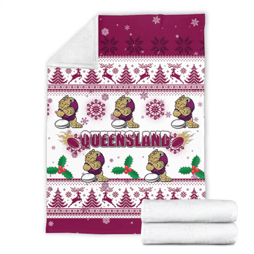 Queensland Christmas Blanket - Queensland Special Ugly Christmas Blanket