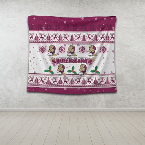 Queensland Christmas Tapestry - Queensland Special Ugly Christmas Tapestry Queensland Christmas Tapestry - Queensland Special Ugly Christmas Tapestry