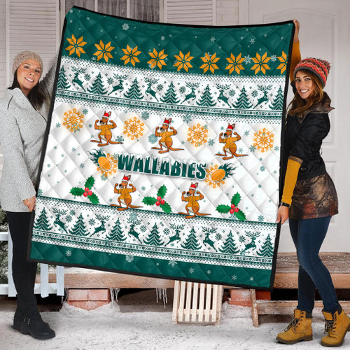 Australia Christmas Quilt - Wallabies Special Ugly Christmas Quilt Australia Christmas Quilt - Wallabies Special Ugly Christmas Quilt