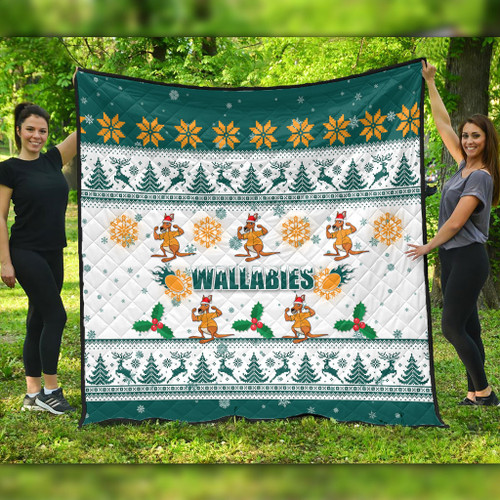Australia Christmas Quilt - Wallabies Special Ugly Christmas Quilt Australia Christmas Quilt - Wallabies Special Ugly Christmas Quilt