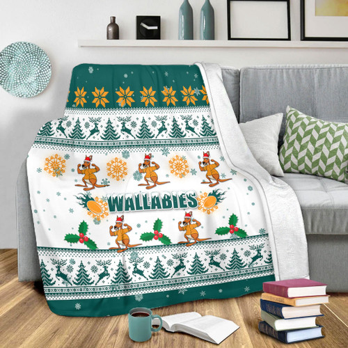 Australia Christmas Blanket - Wallabies Special Ugly Christmas Blanket Australia Christmas Blanket - Wallabies Special Ugly Christmas Blanket