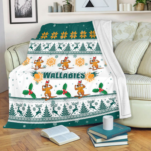 Australia Christmas Blanket - Wallabies Special Ugly Christmas Blanket Australia Christmas Blanket - Wallabies Special Ugly Christmas Blanket