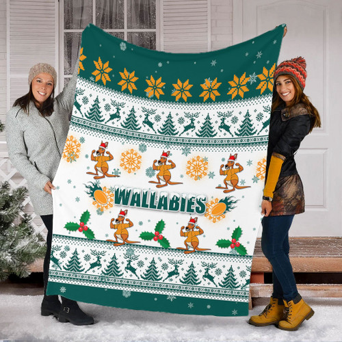 Australia Christmas Blanket - Wallabies Special Ugly Christmas Blanket Australia Christmas Blanket - Wallabies Special Ugly Christmas Blanket