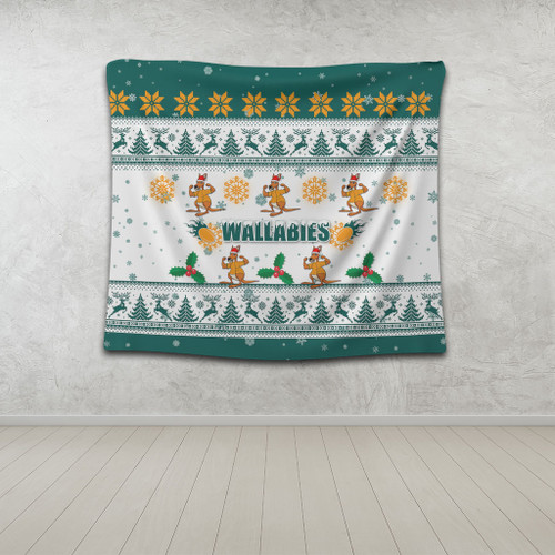 Australia Christmas Tapestry - Wallabies Special Ugly Christmas Tapestry Australia Christmas Tapestry - Wallabies Special Ugly Christmas Tapestry