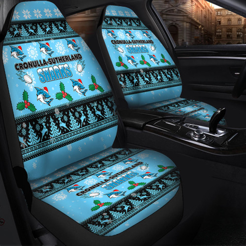 Cronulla-Sutherland Sharks Christmas Car Seat Covers - Cronulla-Sutherland Sharks Special Ugly Christmas Car Seat Covers Cronulla-Sutherland Sharks Christmas Car Seat Covers - Cronulla-Sutherland Sharks Special Ugly Christmas Car Seat Covers
