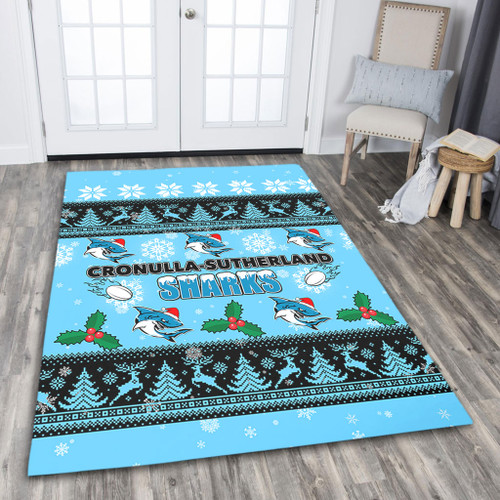 Cronulla-Sutherland Sharks Christmas Area Rug - Cronulla-Sutherland Sharks Special Ugly Christmas Area Rug Cronulla-Sutherland Sharks Christmas Area Rug - Cronulla-Sutherland Sharks Special Ugly Christmas Area Rug
