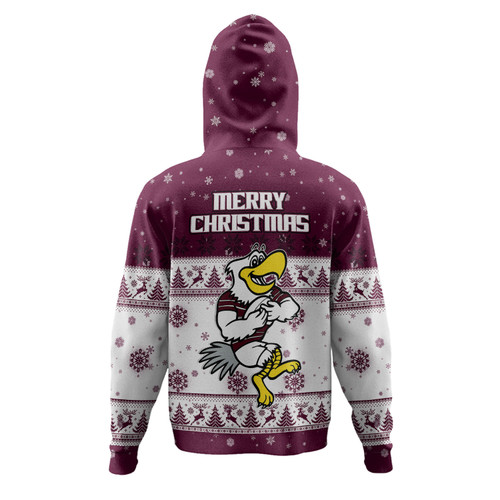 Manly Warringah Sea Eagles Christmas Custom Hoodie - Special Ugly Christmas Hoodie